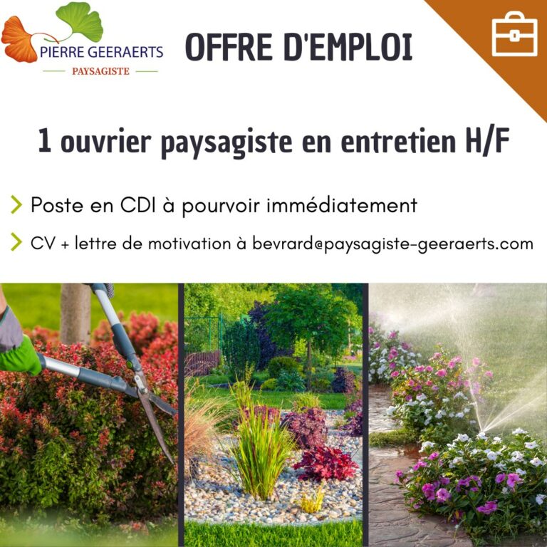 offre d'emploi ouvrier paysagiste entretien CDI