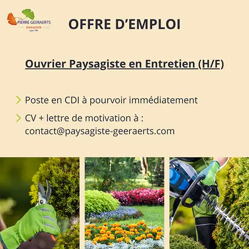 offre d'emploi ouvrier paysagiste en entretien poste à pourvoir
